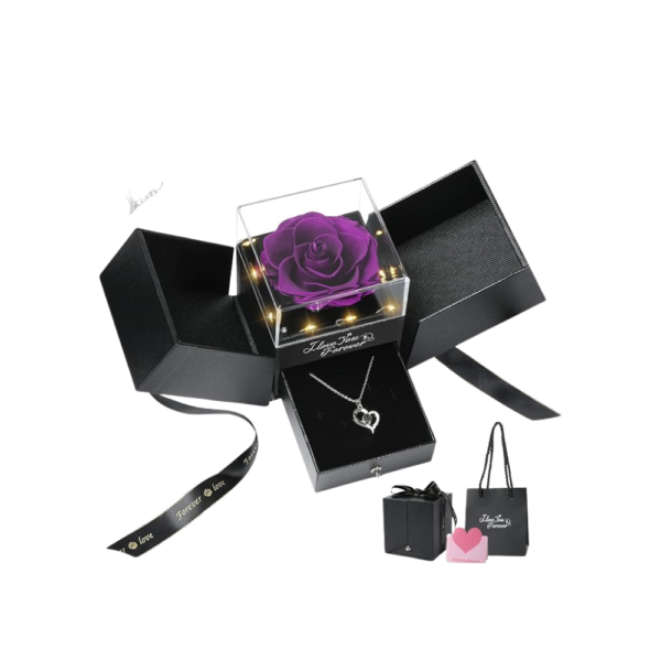 Preserved Rose Box - Purple